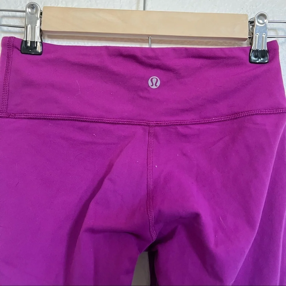 Lululemon- Wunder Under Pant III in Deep Fuschia- 4
